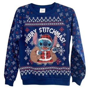 Disney Tops Xs W Merry Stitchmas Christmas Lights Sweater